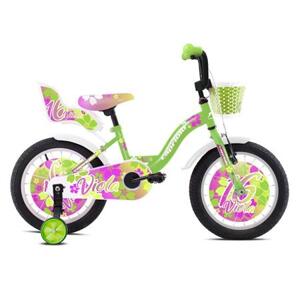 Capriolo Dětské jízdní kolo BMX 16" VIOLA růžovo-zelené; 120373