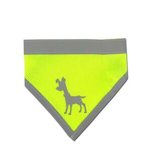 Alcott reflexní šátek pro psy, žlutý, velikost S; AC-01281
