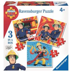 RAVENSBURGER Puzzle Požárník Sam 3v1 (25,36,49 dílků); 116447