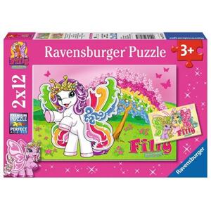 RAVENSBURGER Puzzle Filly Butterfly 2x12 dílků; 125252