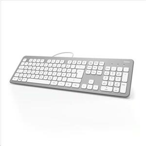 Hama klávesnice KC-700, stříbrná/bílá ; 182651