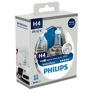 Philips WhiteVision 12342WHVSM H4 P43t-38 12V 60/55W; 12342WHVSM
