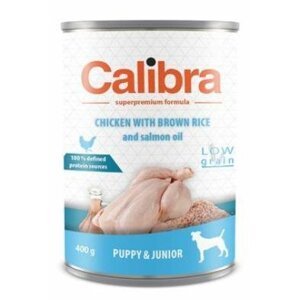 Calibra Dog  konz.  Junior kuře s hnědou rýží 400g; 80335