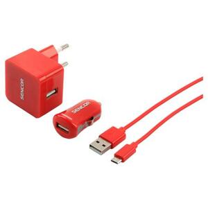 ROZBALENO - Sencor SCO 516-000RD USB KIT 1M/WALL/CAR; SCO 516-000RD